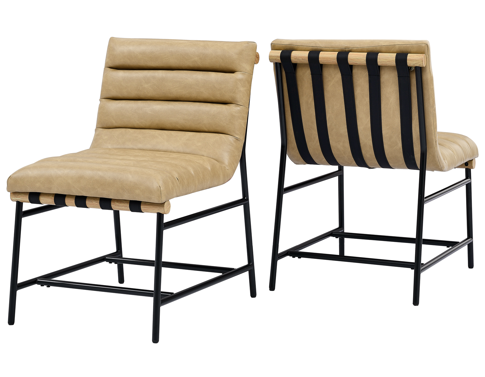 Nicco 20" Side Chair, Sand Vegan Leather Fabric - Image 8