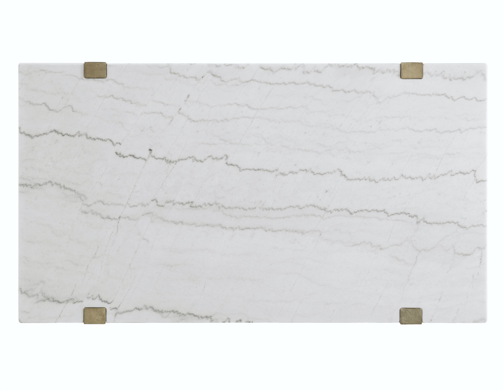 Perth White Marble Top Cocktail Table with Casters - Image 6