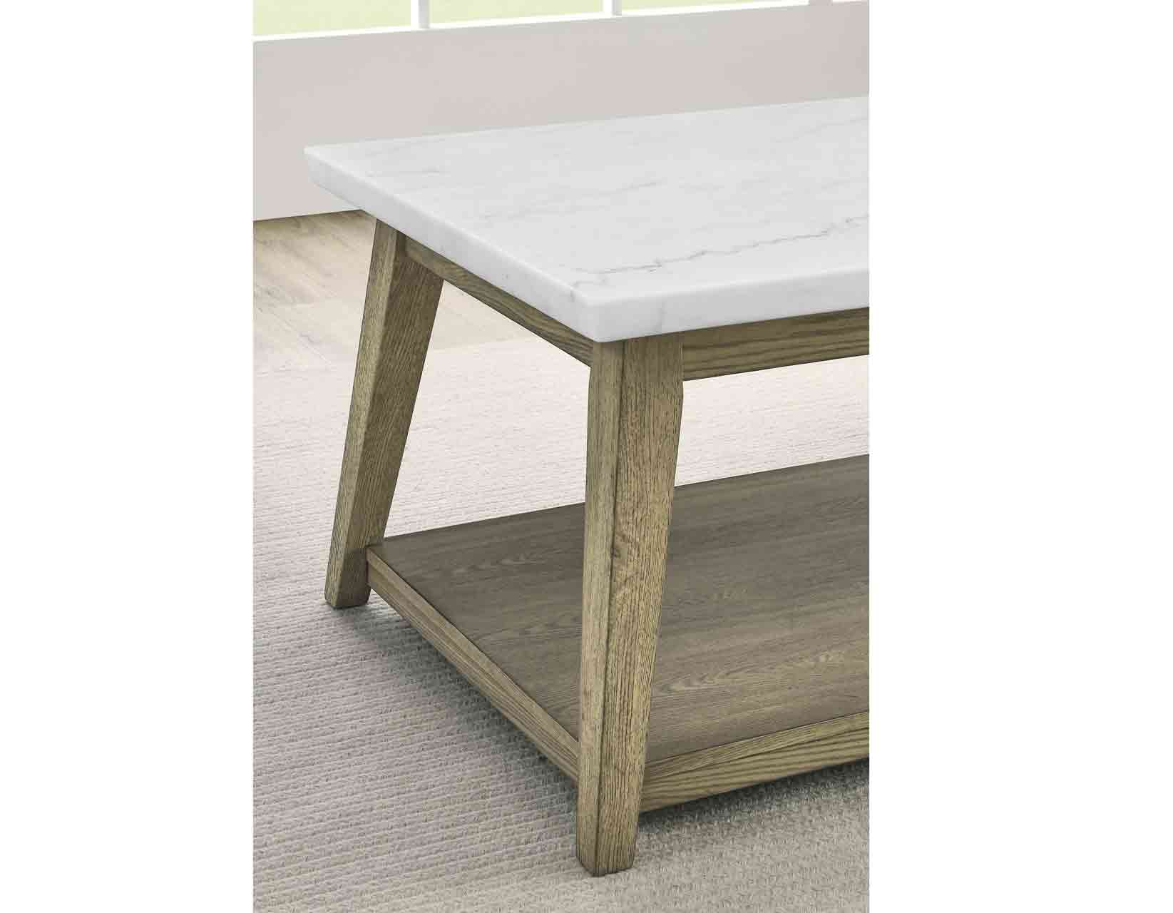 Vida Marble Top Cocktail Table w/Casters - Image 6