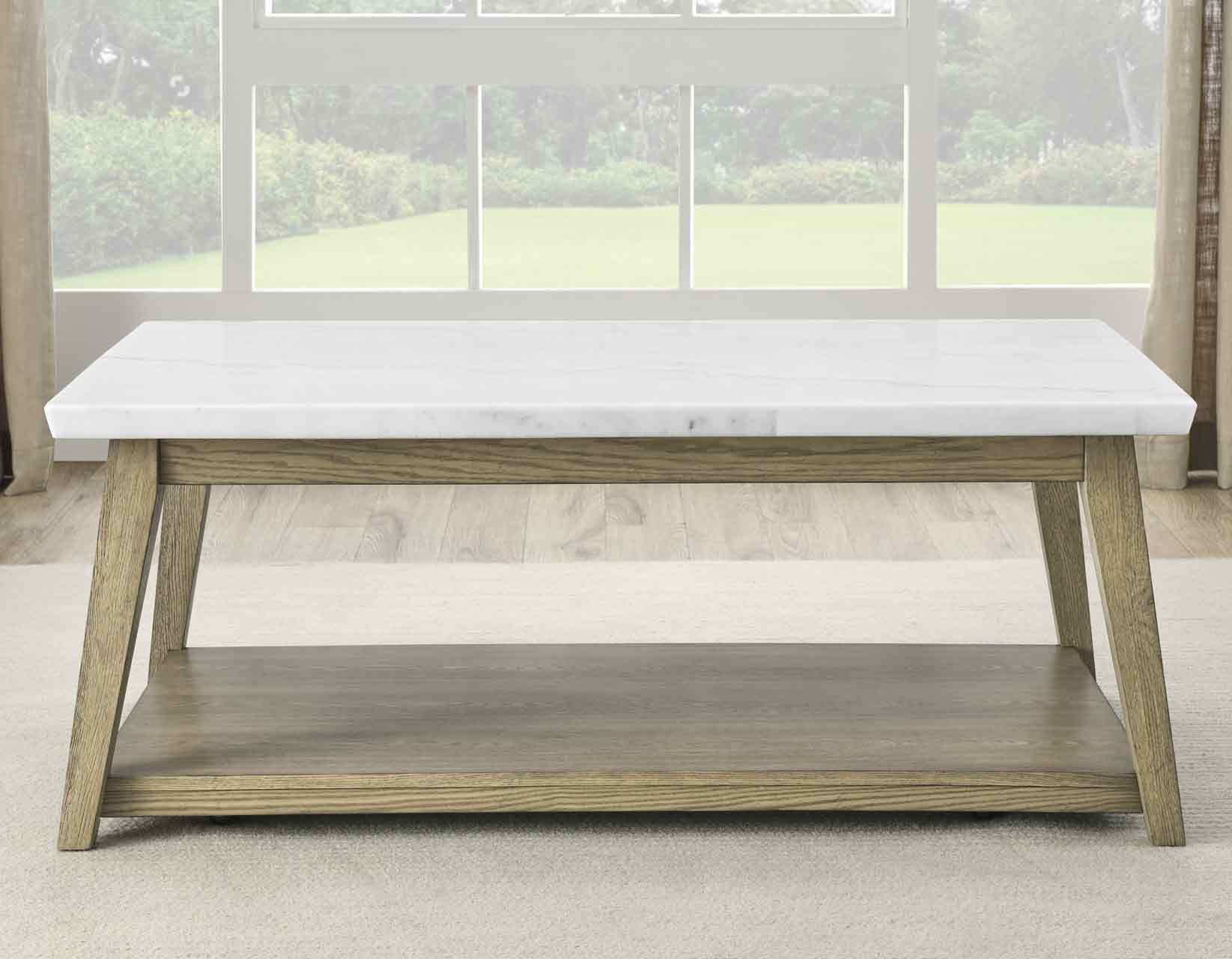 Vida Marble Top Cocktail Table w/Casters - Image 5