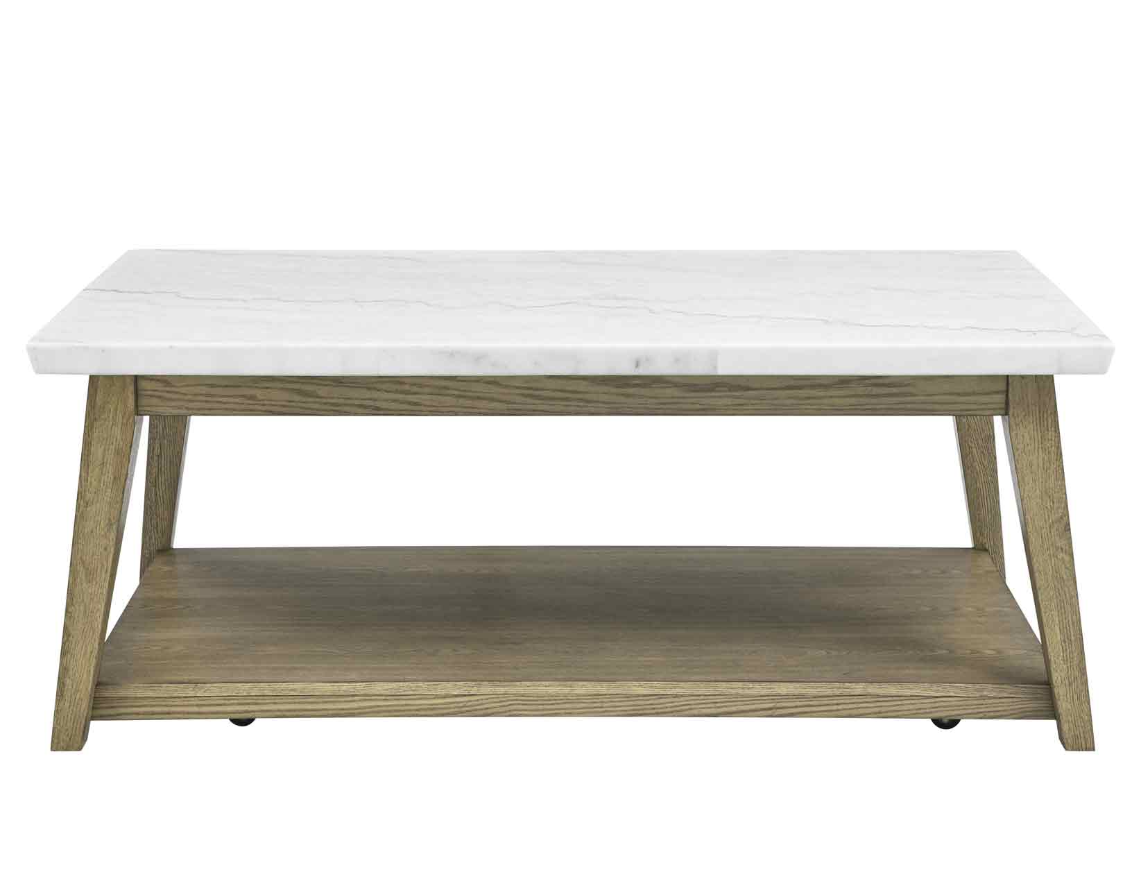 Vida Marble Top Cocktail Table w/Casters - Image 3