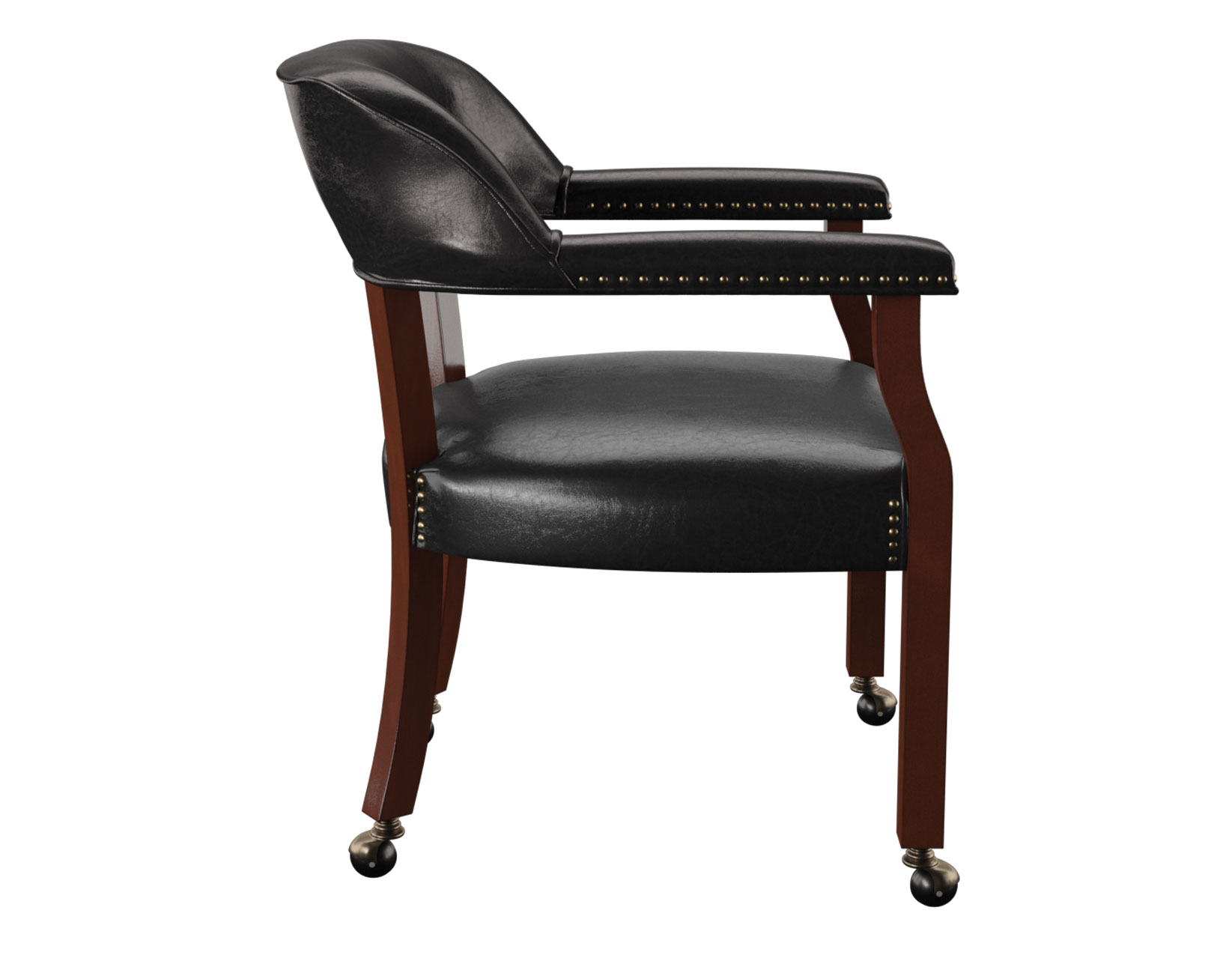 Tournament Arm Chair w/Casters, Black - Image 4