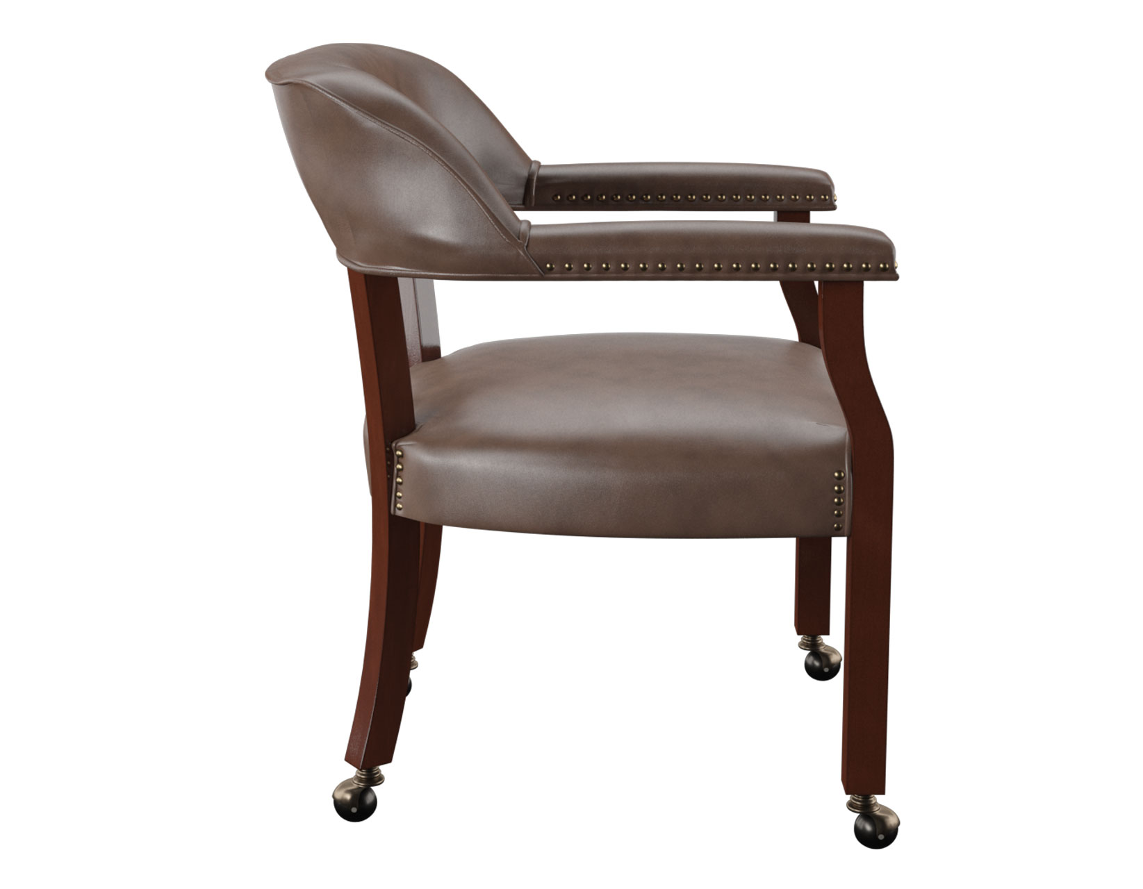 Tournament Arm Chair w/Casters - Brown - Image 5
