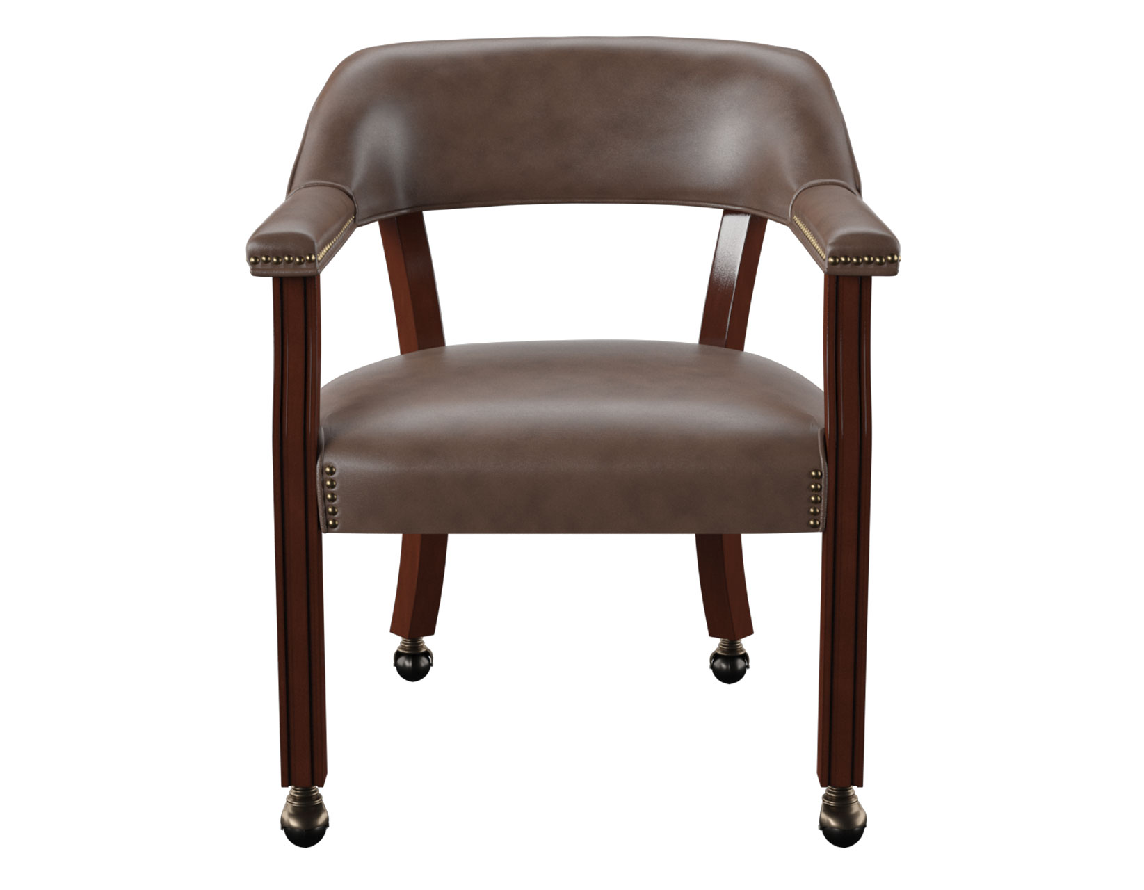 Tournament Arm Chair w/Casters - Brown - Image 3
