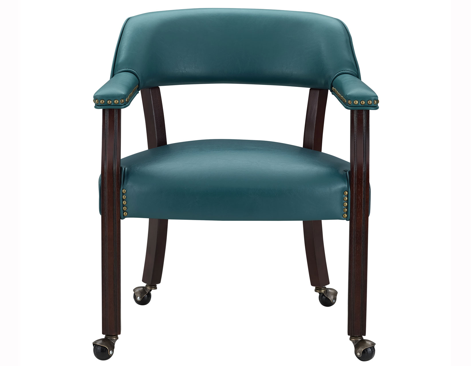 Tournament Arm Chair w/Casters, Teal - Image 2