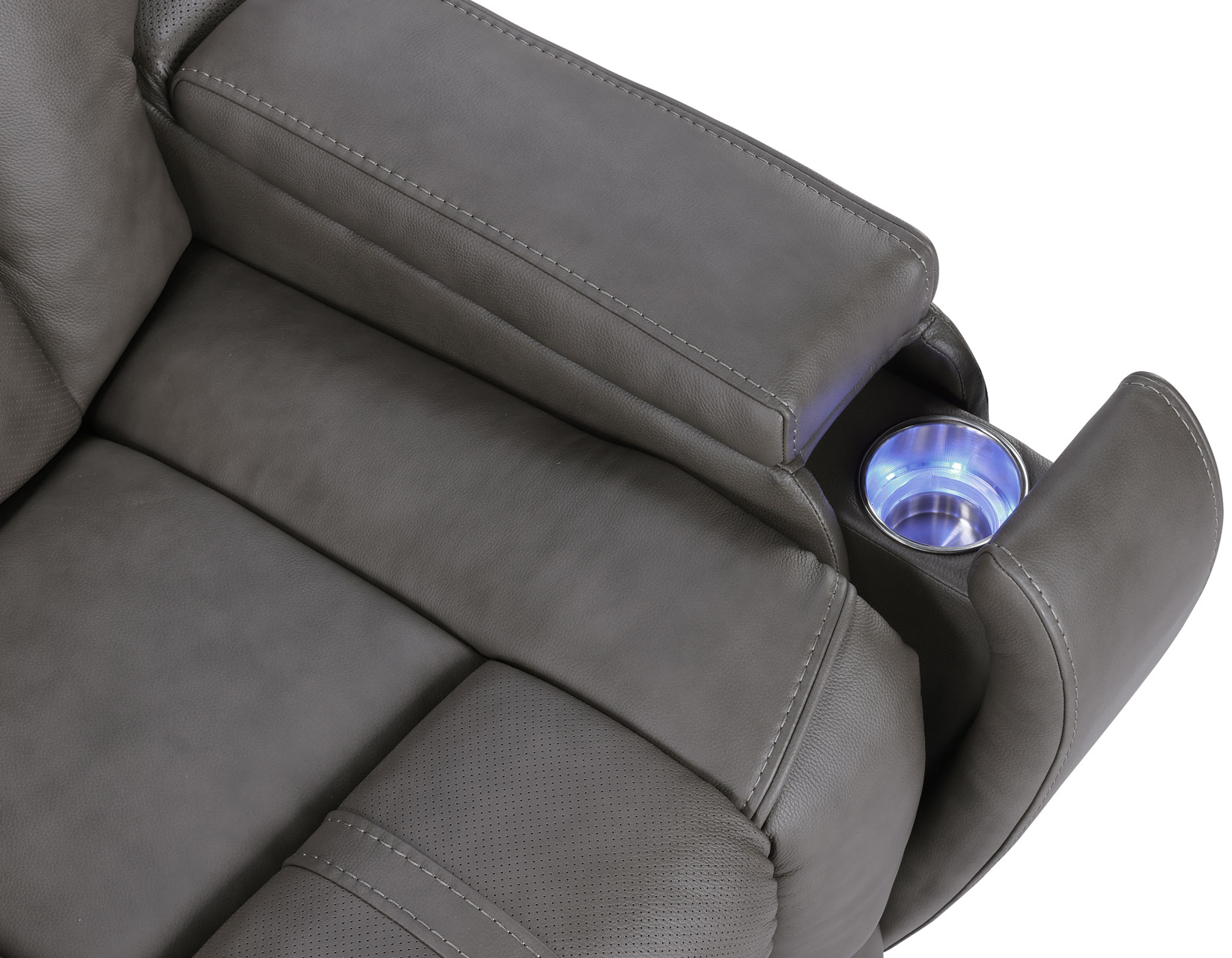 Daniel Triple Power Immersive Entertainment Leather Recliner with Built-in Speakers - Image 12