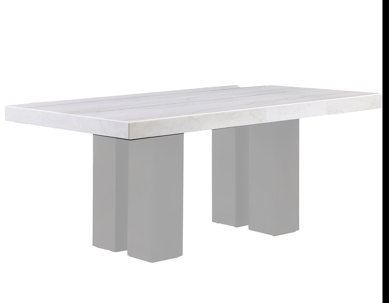 Artemis White Marble 70" Rectangular Table Top