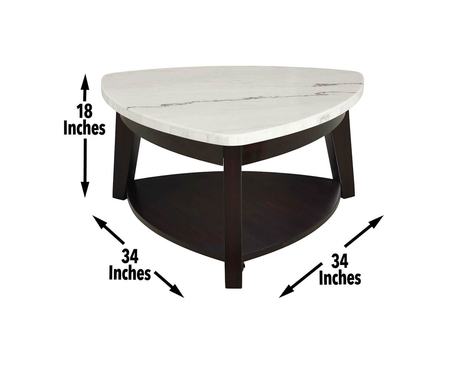 Francis Marble Top Cocktail Tblw/Casters - Image 3