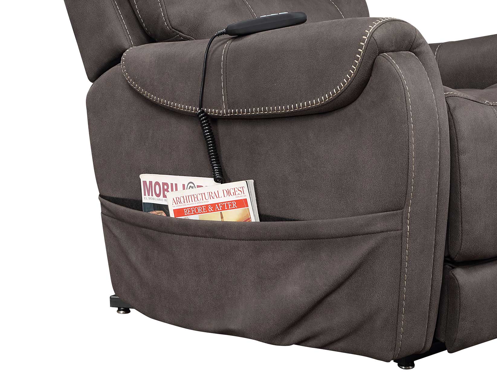 Brisbane Power Lift Chair w/Three Heat Zones, Stone - Image 19