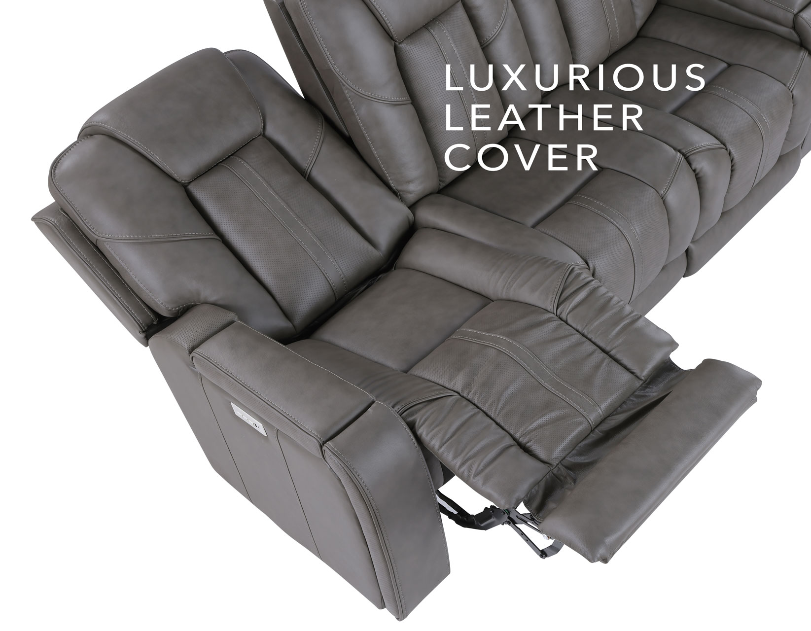 Daniel Triple Power Immersive Entertainment Leather Recliner with Built-in Speakers - Image 14