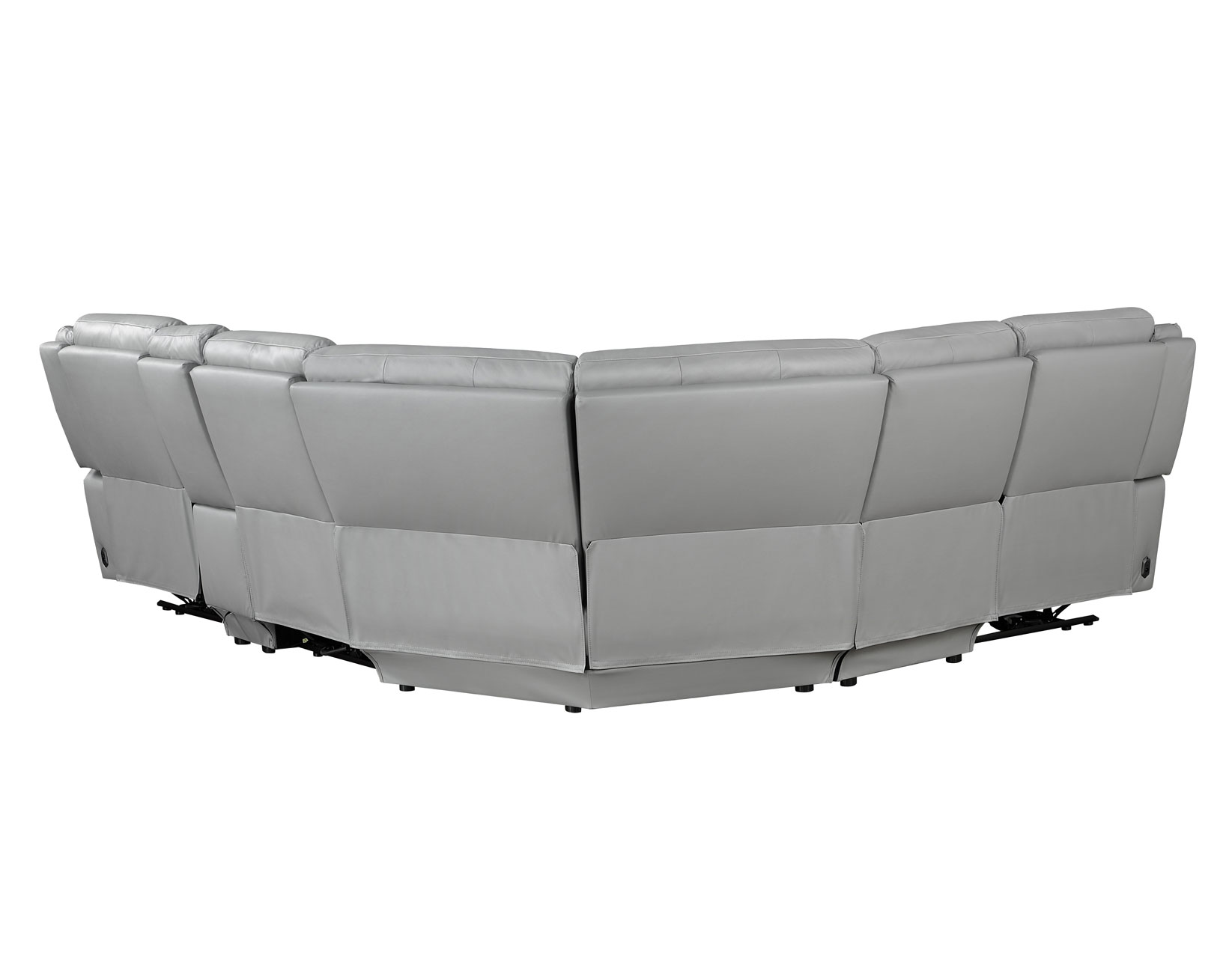 Alexandria Leather Corner Wedge, Stone - Image 4