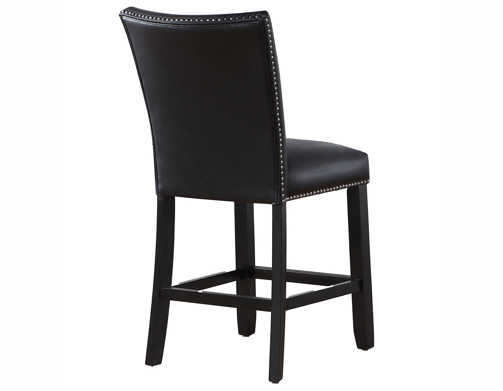 Artemis 24" Counter Stool, Black Vegan Leather - Image 3
