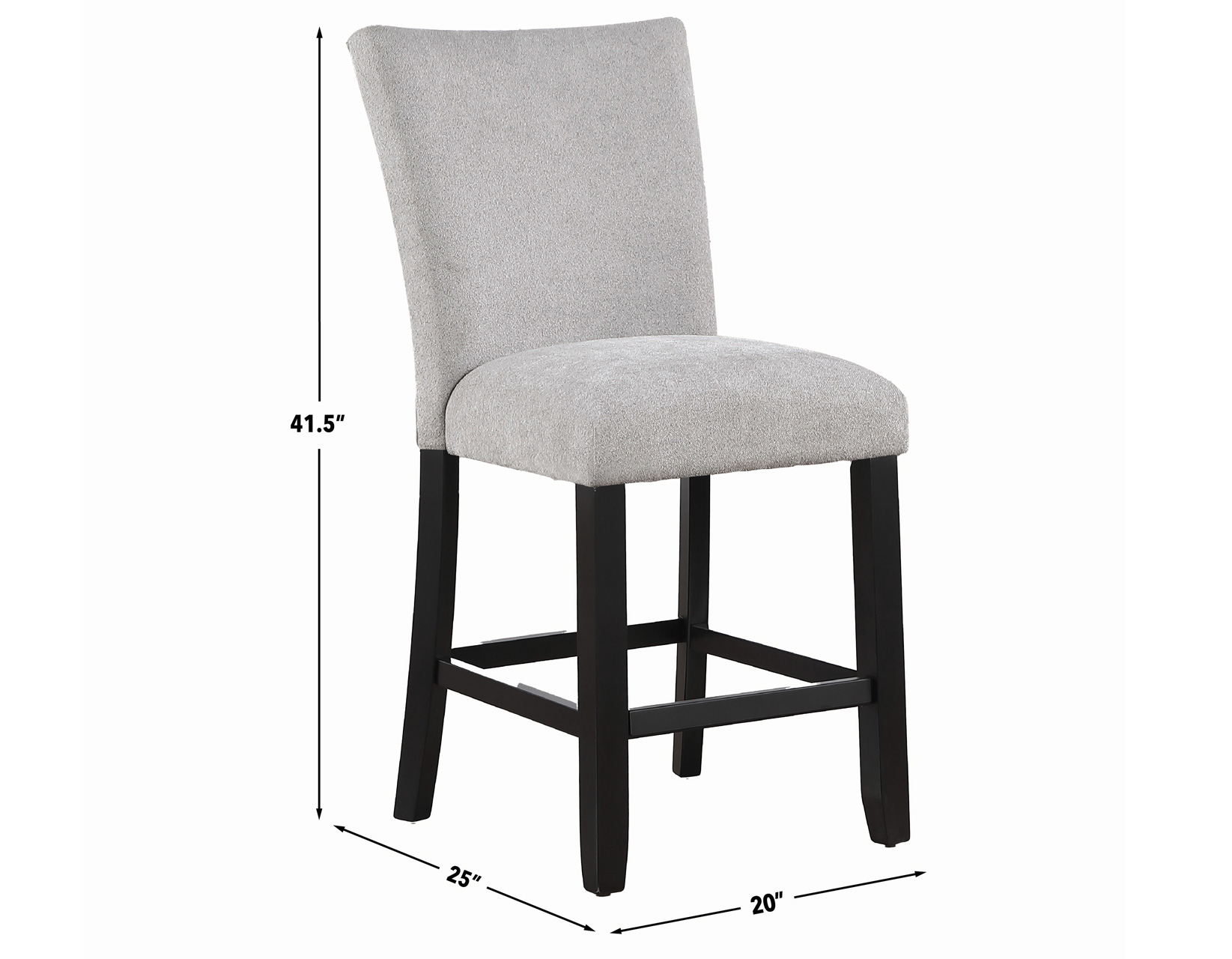 Artemis 24" Counter Stool, Gray Chenille - Image 11