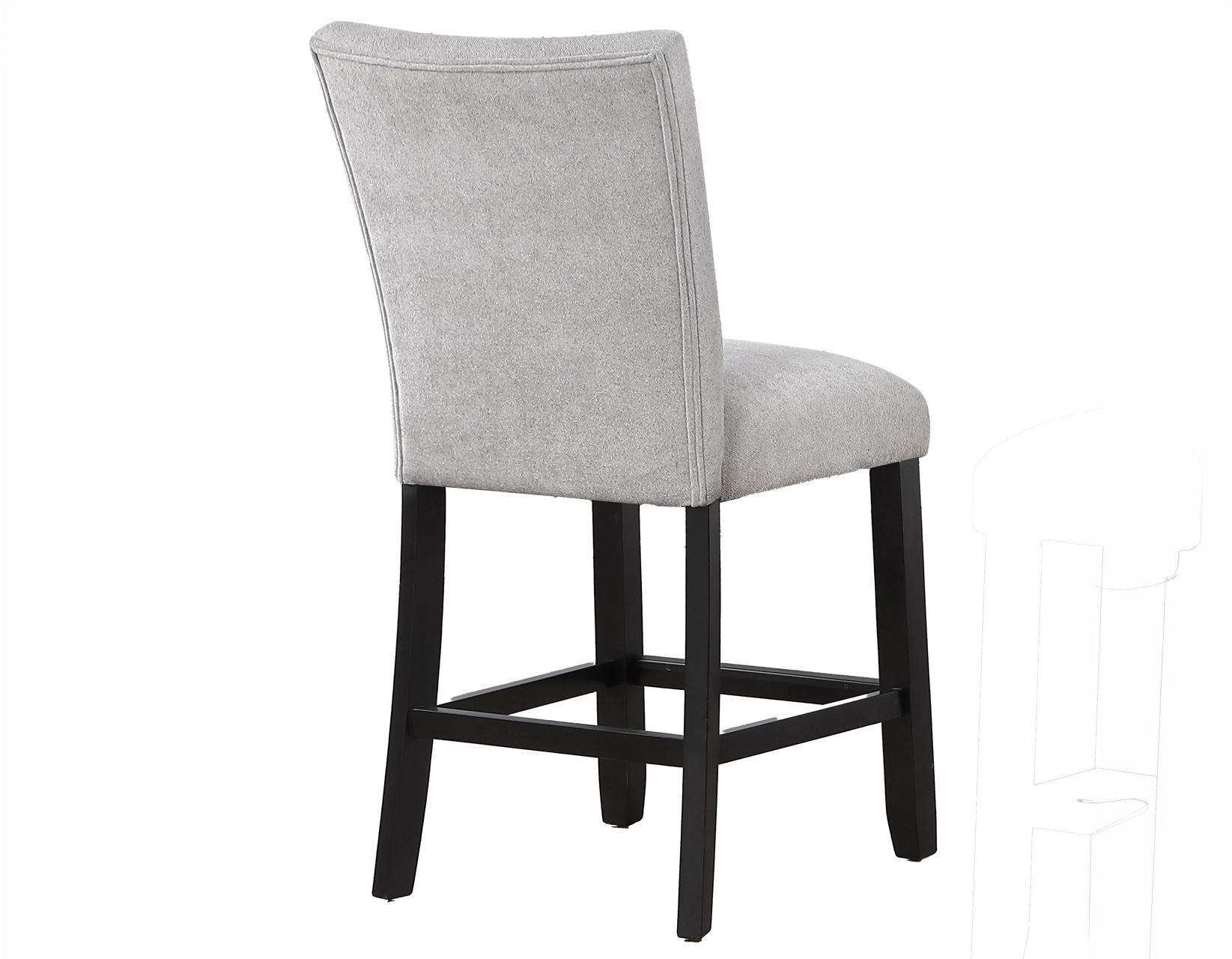 Artemis 24" Counter Stool, Gray Chenille - Image 4