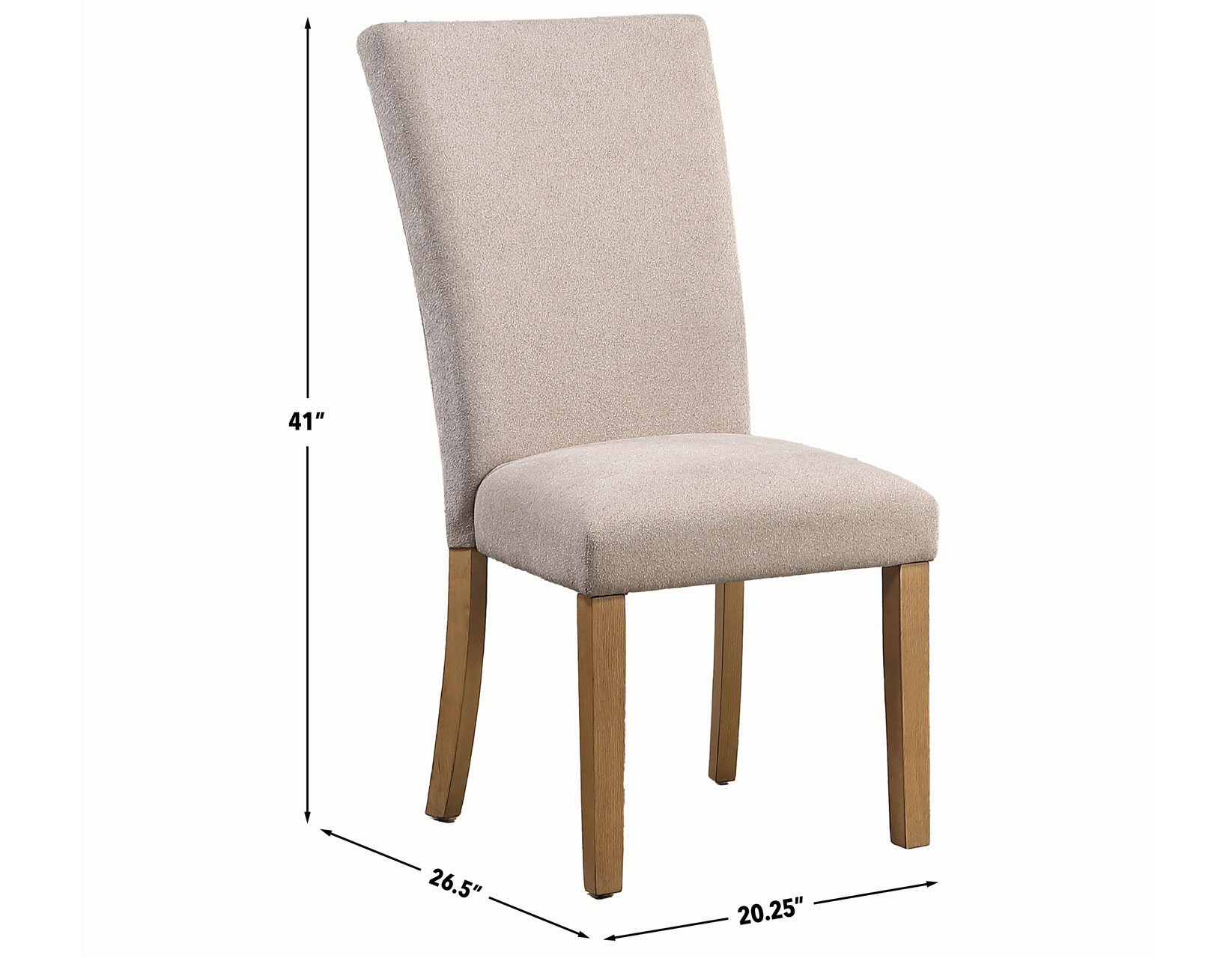 Artemis Side Chair, Beige Chenille - Image 7