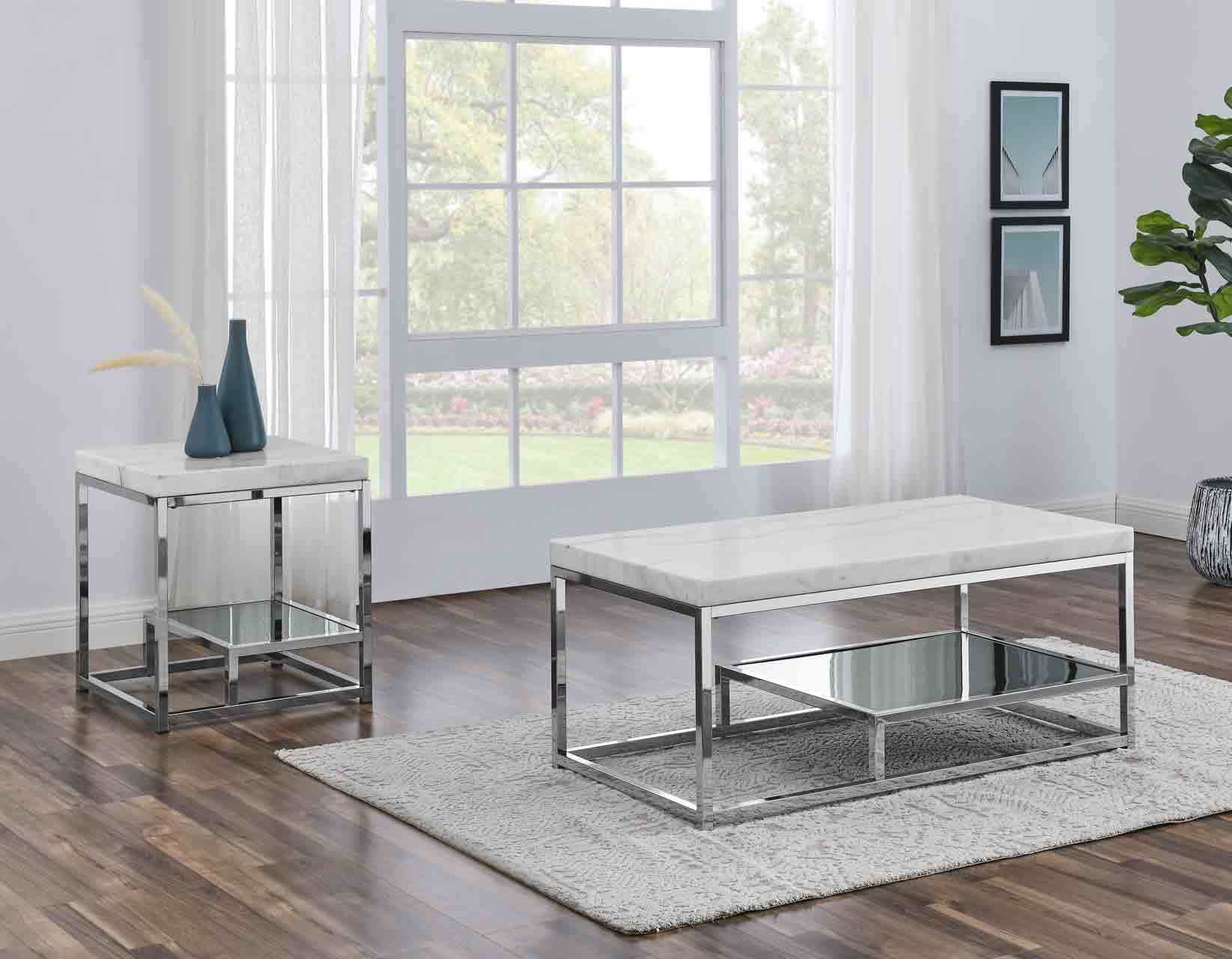 Aston, End Table, White Marble Top - Image 7