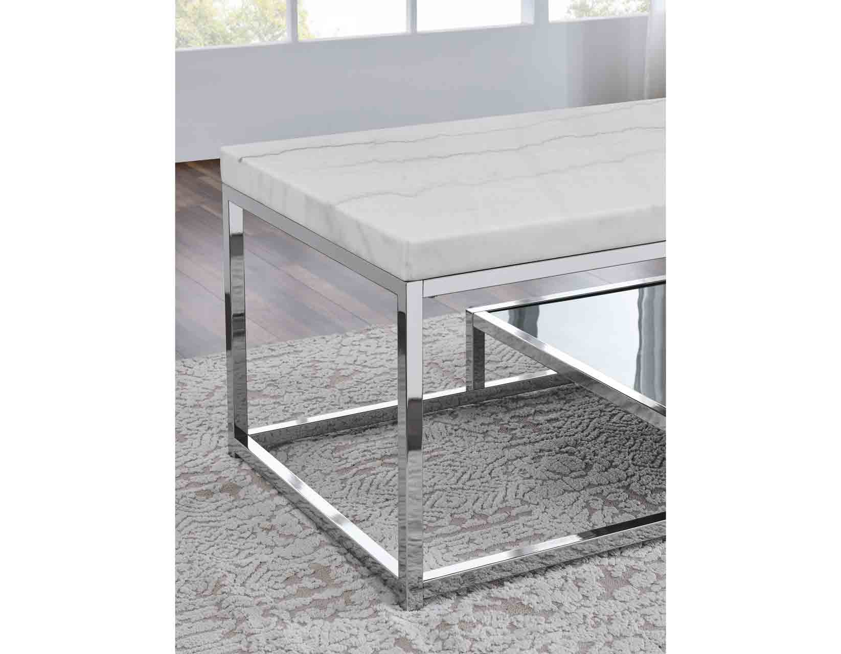 Aston, End Table, White Marble Top - Image 6