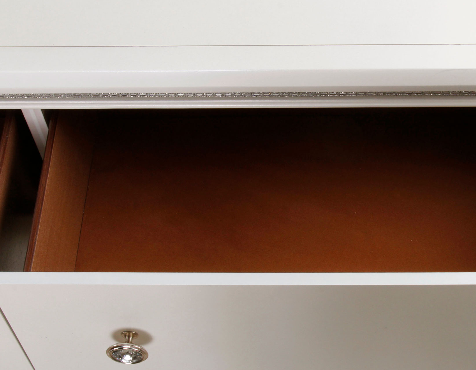 Cassie Illuminating Glam Dresser and Mirror, Shimmering Pearl Finish - Image 17