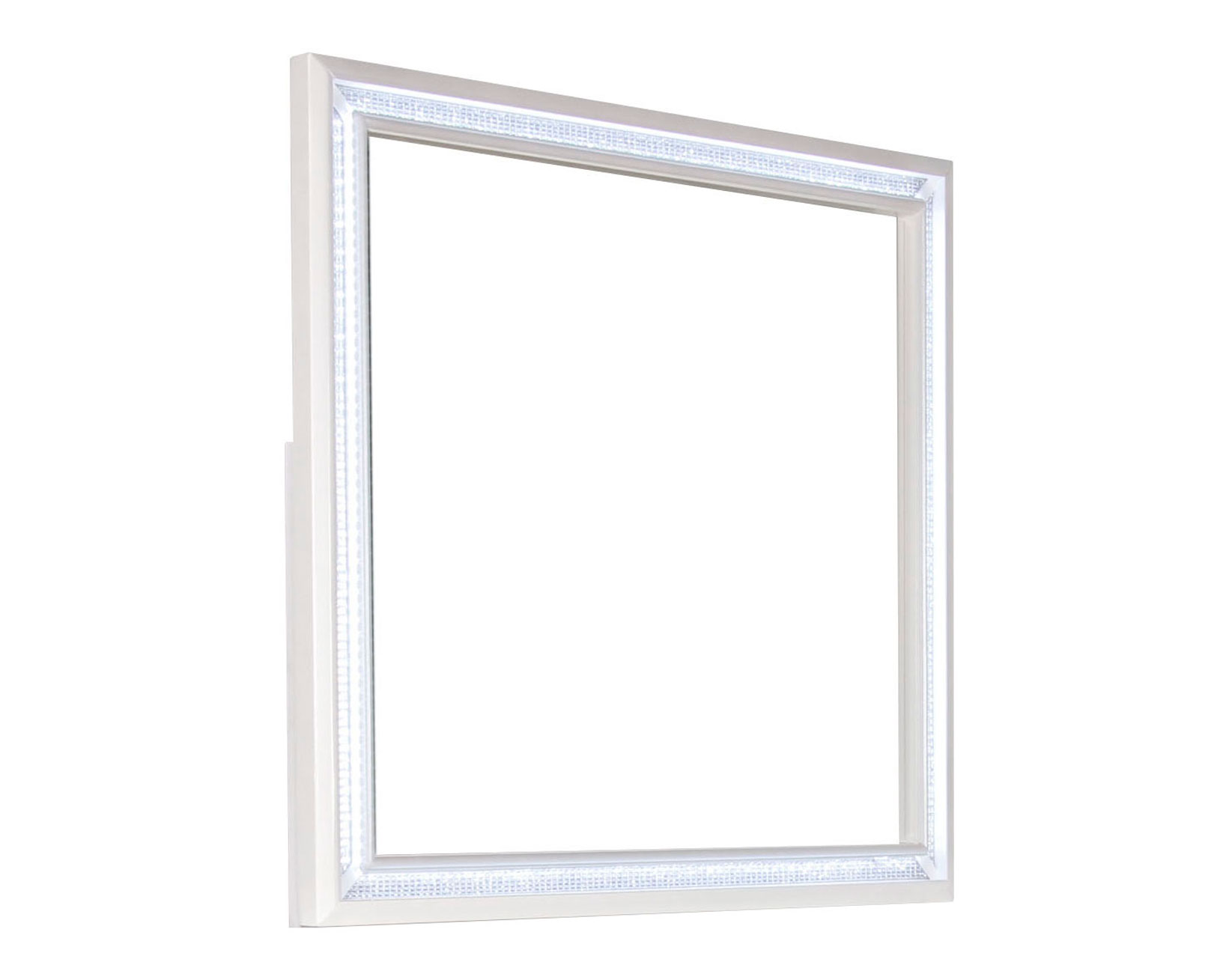 Cassie Illuminating Glam Dresser and Mirror, Shimmering Pearl Finish - Image 13