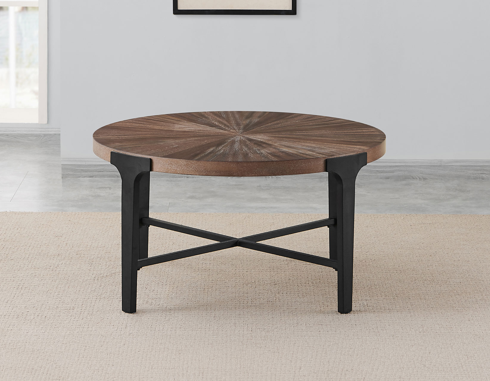 Chevron, 36-inch Round Cocktail Table - Image 4