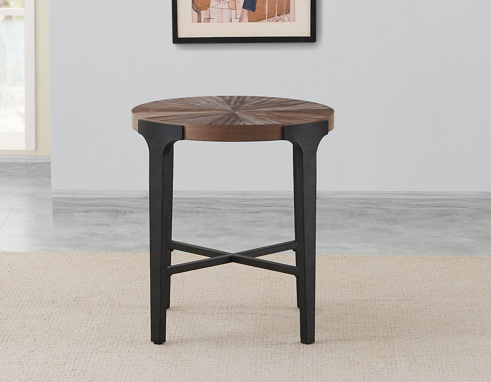 Chevron, 22-inch Round End Table - Image 4