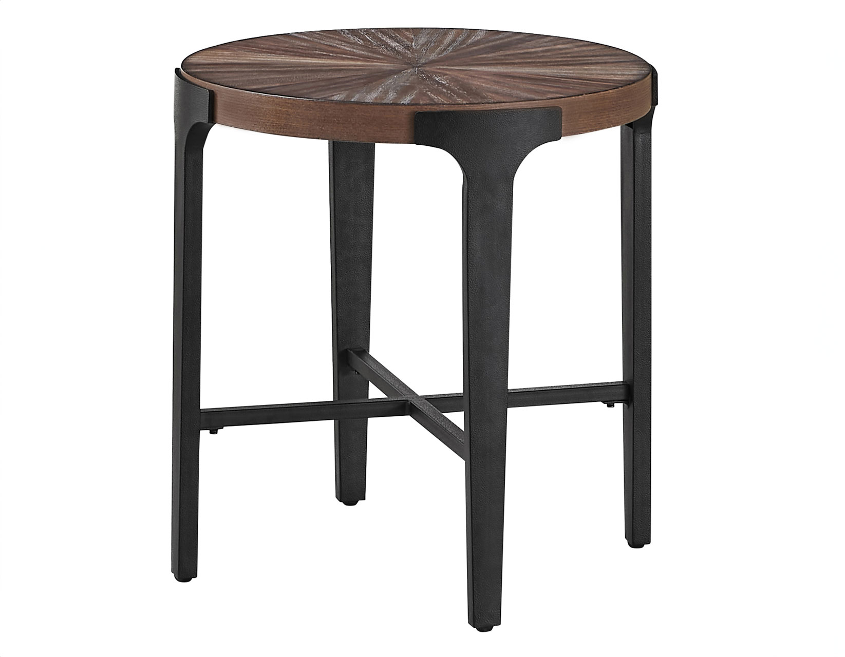 Chevron, 22-inch Round End Table - Image 2