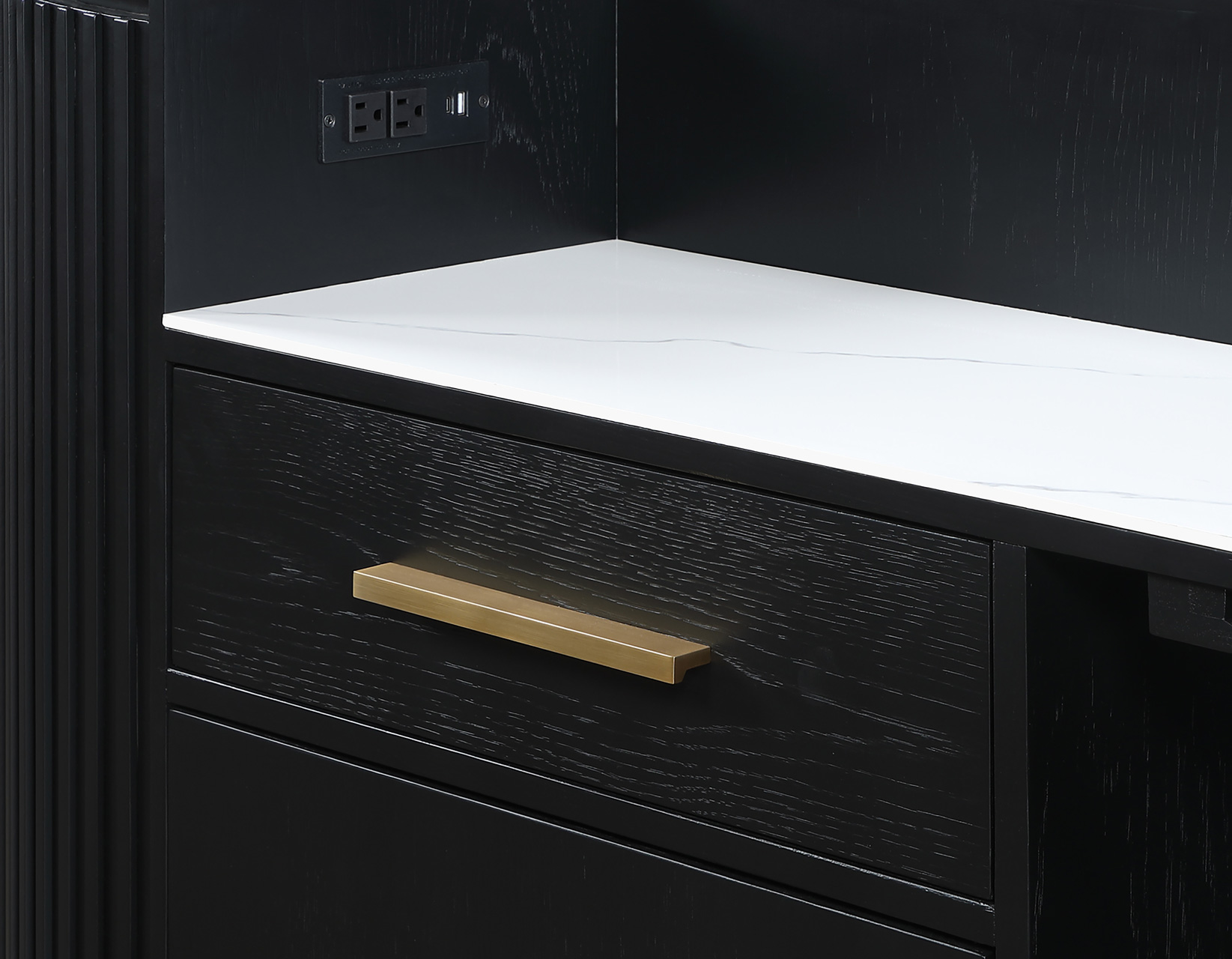 Colvin Reeded Bar, Black Finish - Image 14
