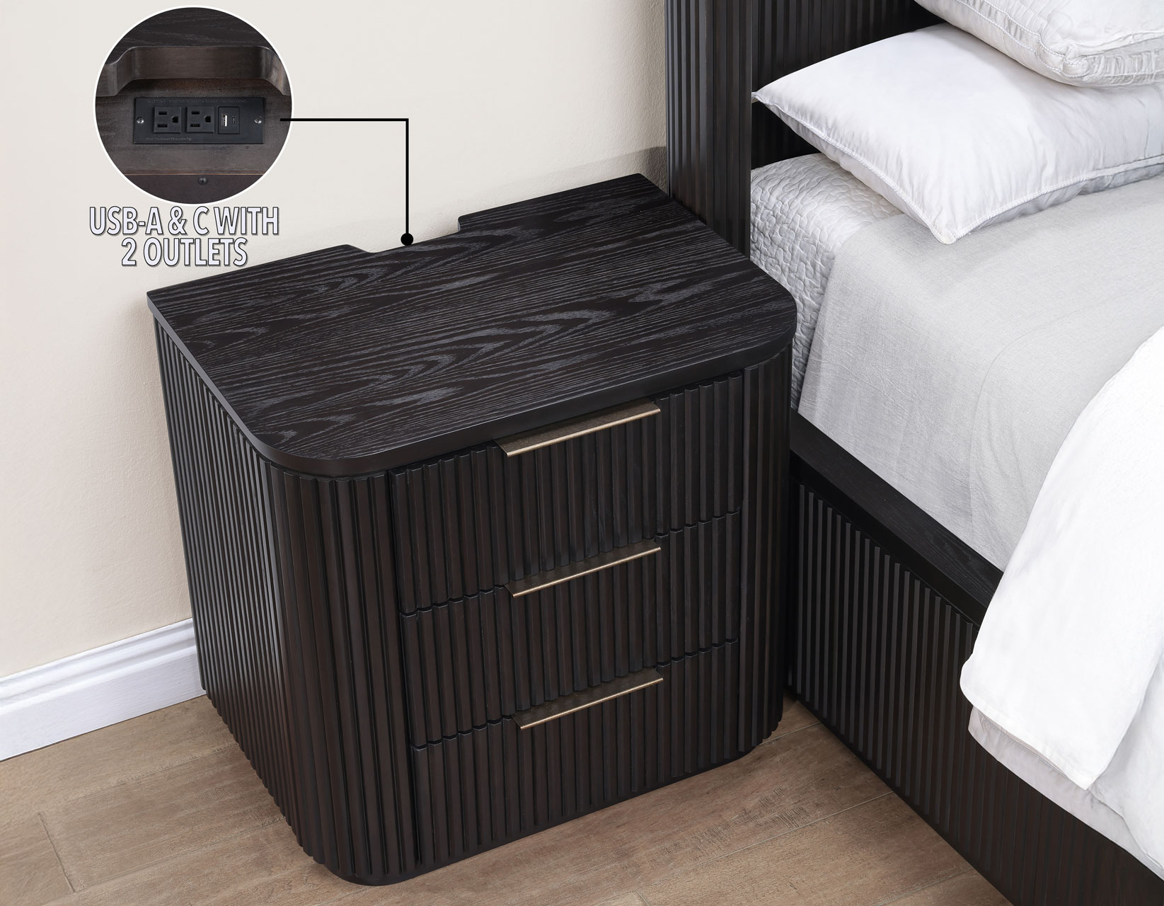 Henry Reeded Bedroom, Espresso Finish - Image 16