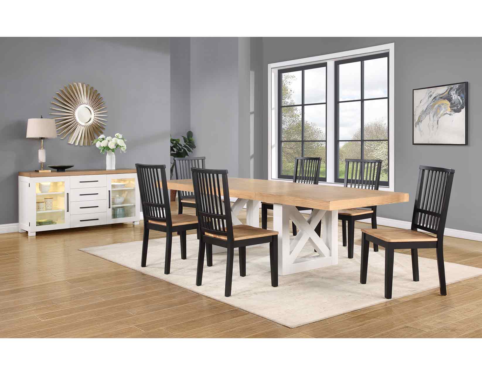 Magnolia 7-Piece 72-108-inch Dining Set<br>(Table & 6 Side Chairs) - Image 3