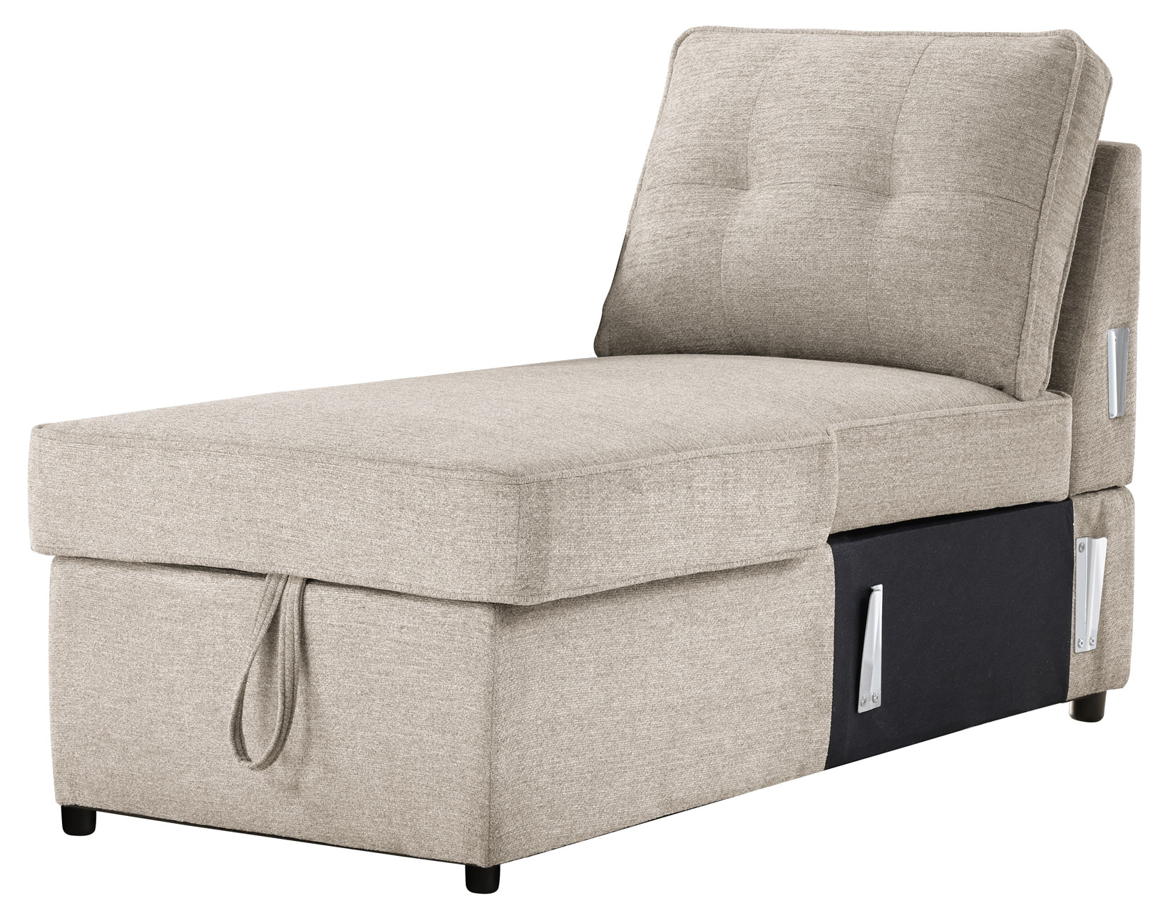 Noah Reversible Storage Chaise, Tan - Image 2