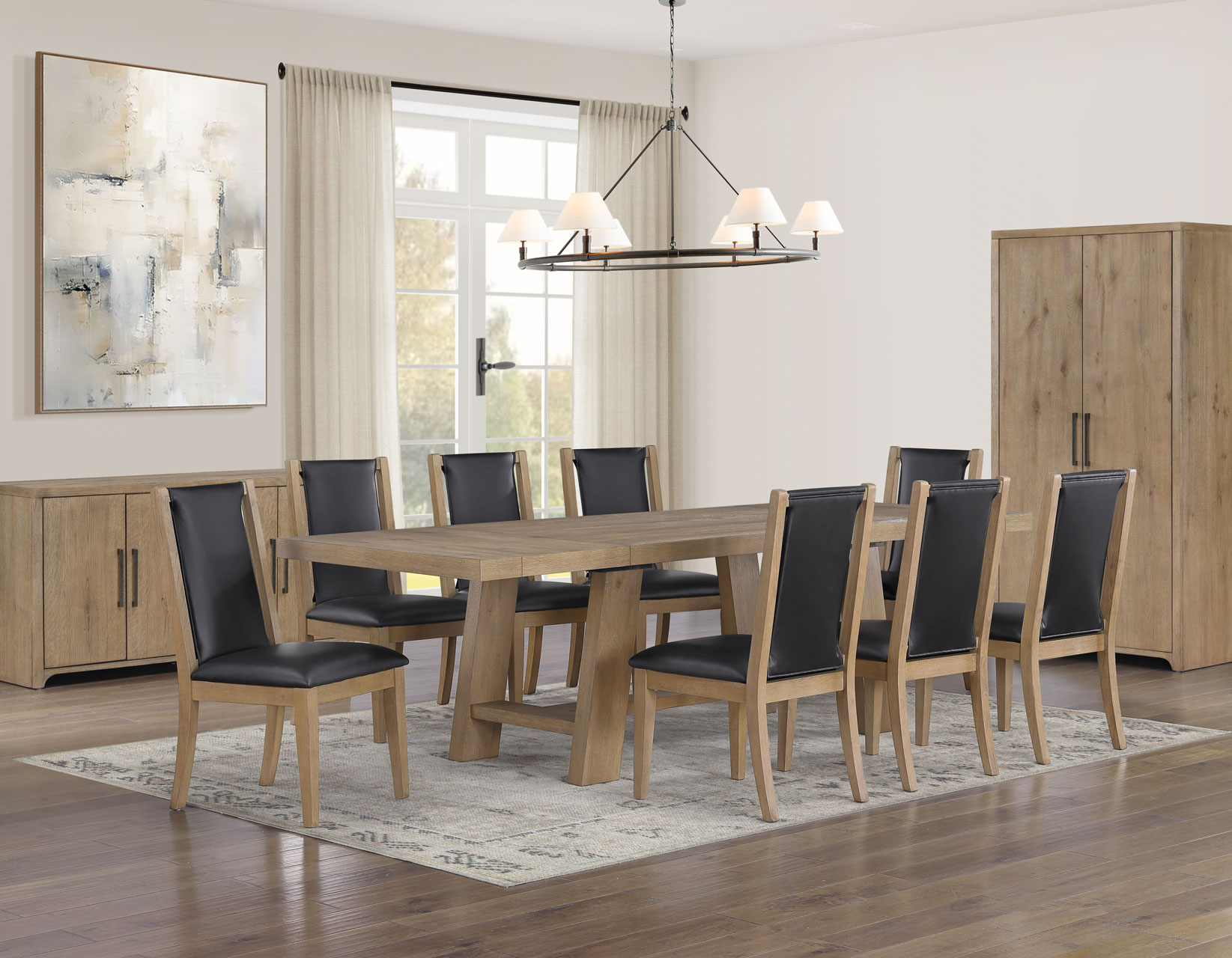 Orinda 5-Piece 72-108-inch Dining Table Set with 4 Side Chairs - Image 5