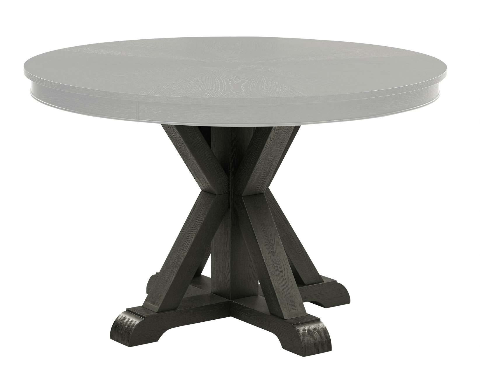 Rylie Trestle Table Base, Black Finish