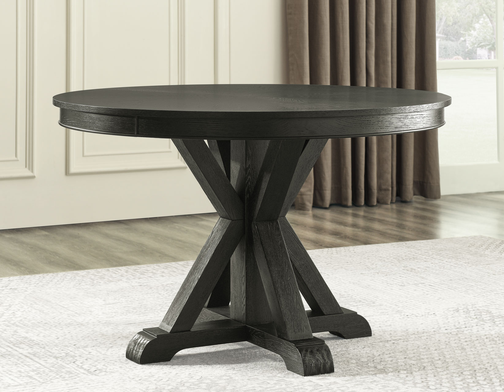 Rylie Trestle Table Base, Black Finish - Image 7