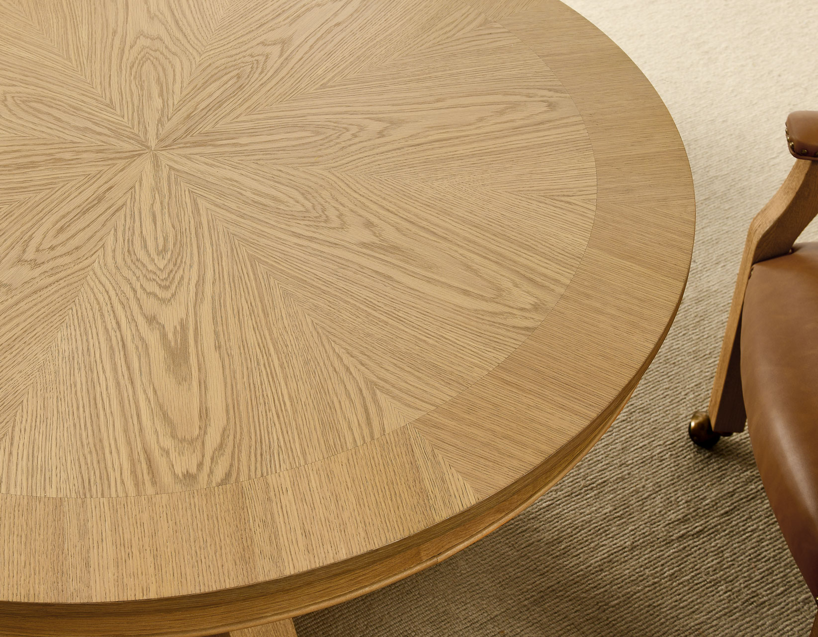Rylie 48-inch Round Table Top, Caramel Finish - Image 4