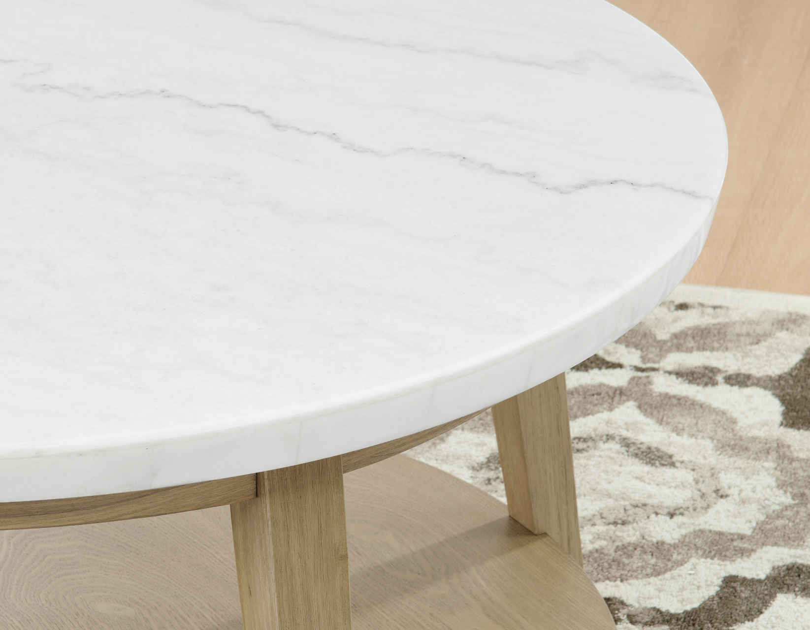 Vida, 22" Round End Table, White Marble Top - Image 7