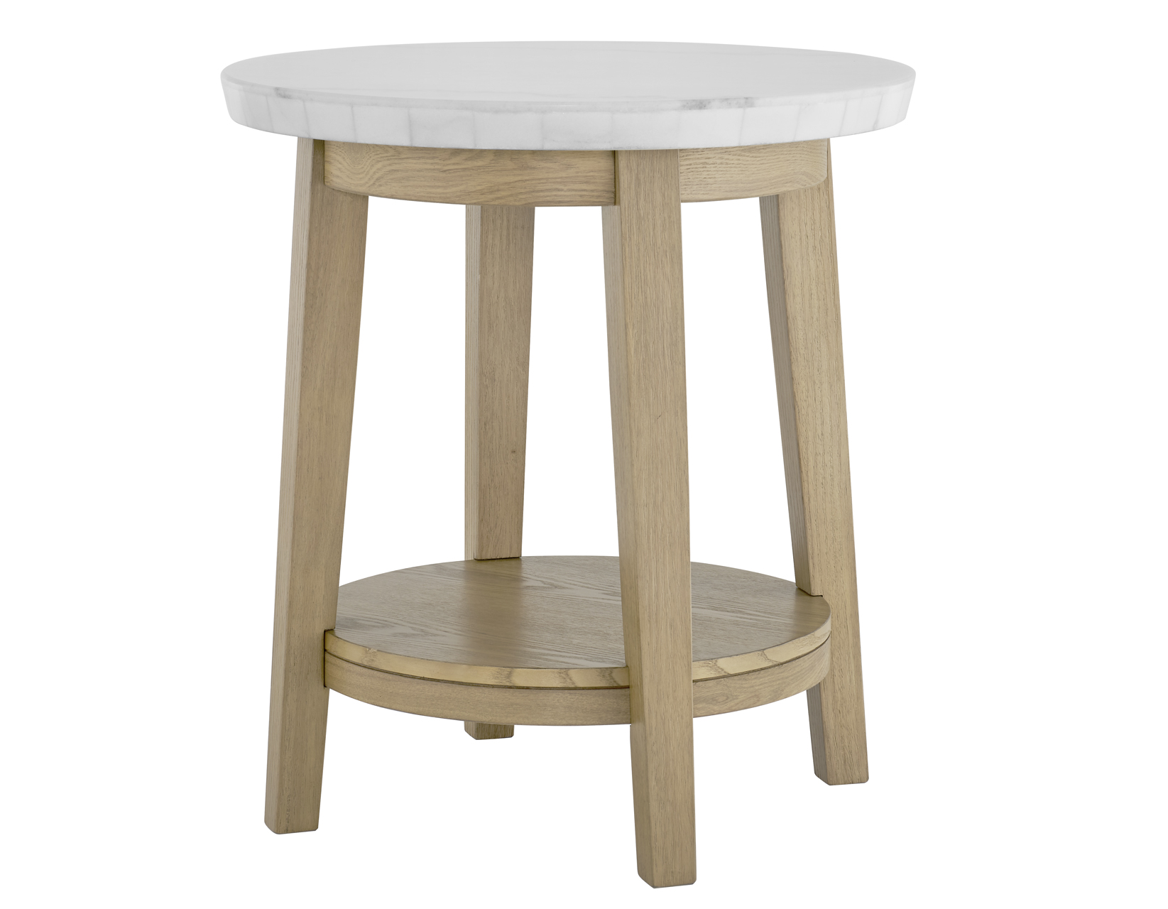 Vida, 22" Round End Table, White Marble Top - Image 3