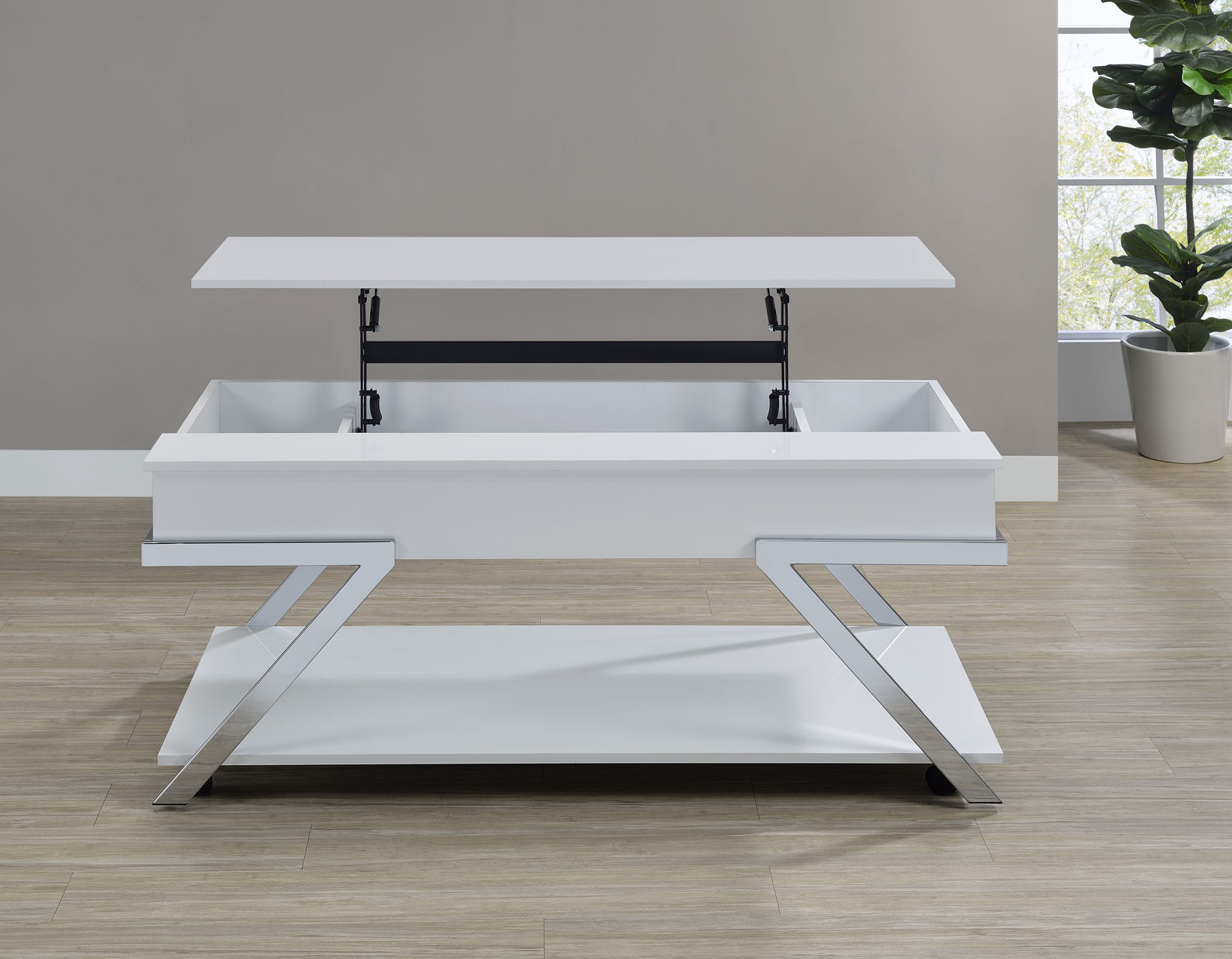 Zena, Lift-Top Cocktail Table, Castered
