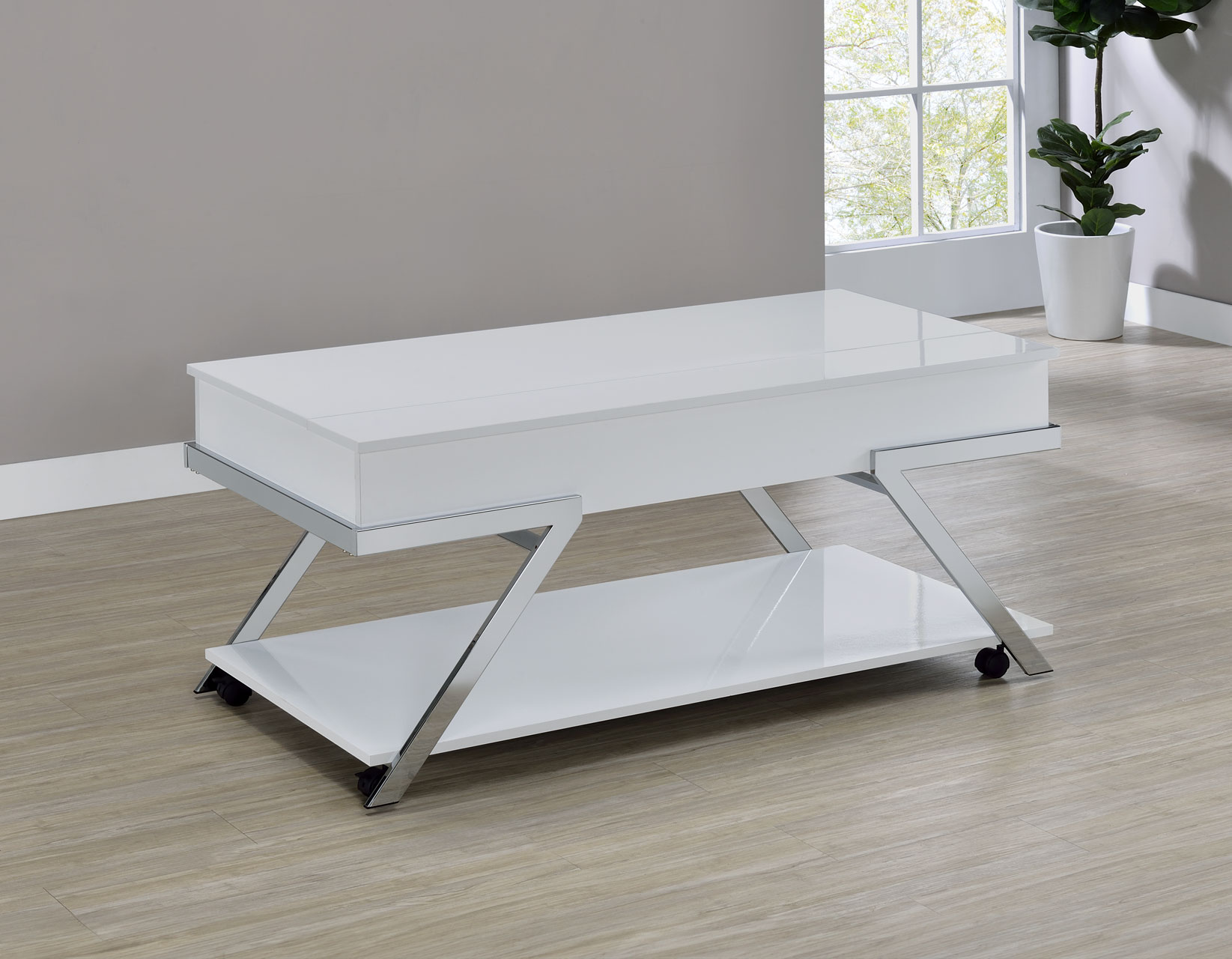 Zena, Lift-Top Cocktail Table, Castered - Image 4