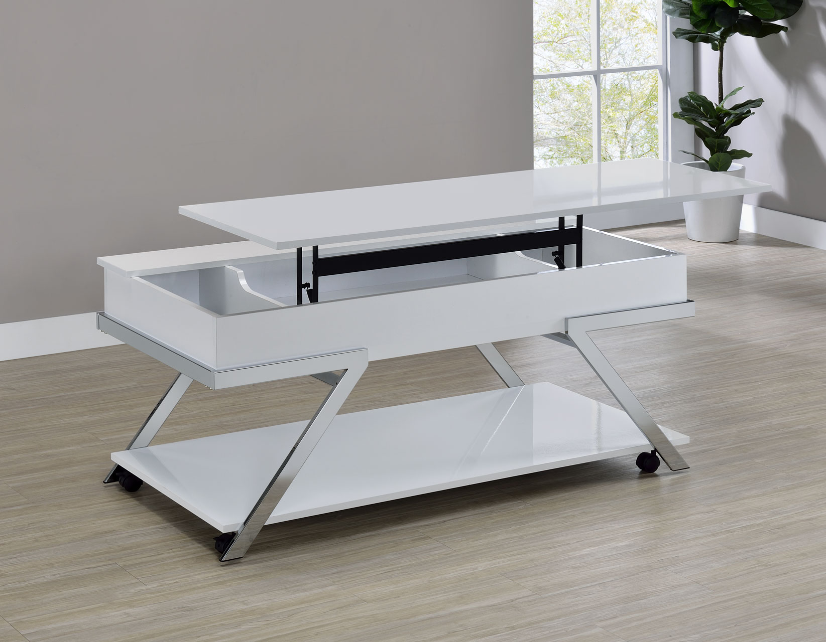 Zena, Lift-Top Cocktail Table, Castered - Image 5