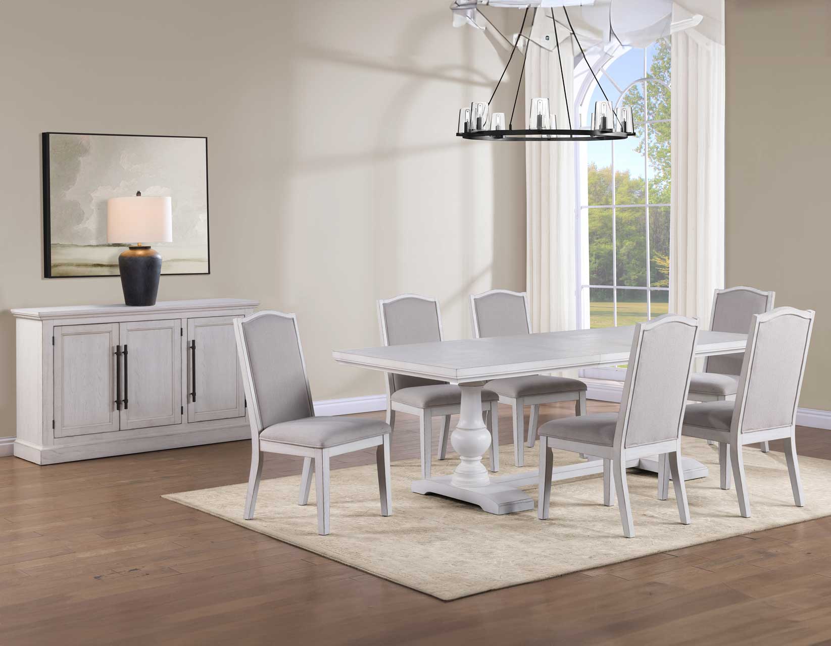 Warren White Round Pedestal Dining Table Base - Image 13