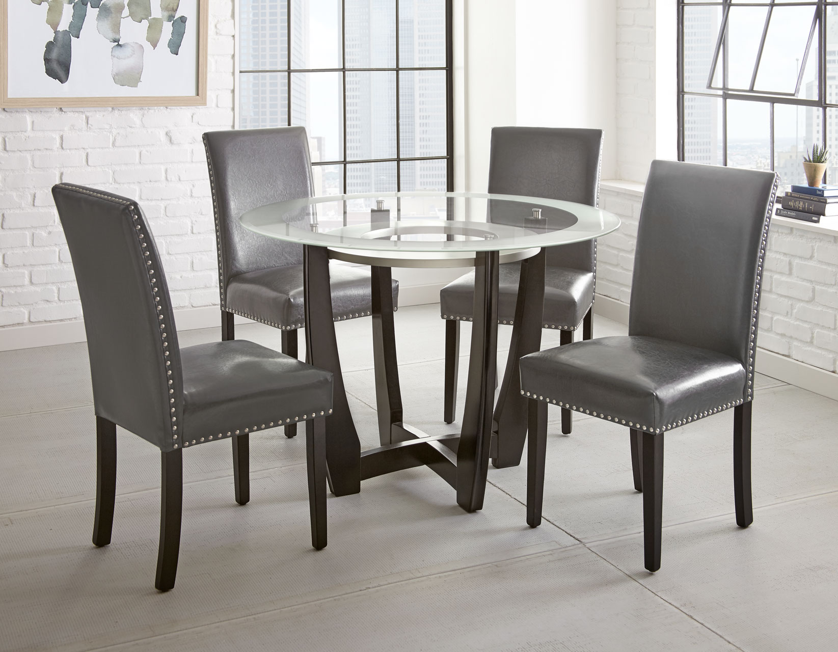 Verano Black PU Side Chair - Image 3