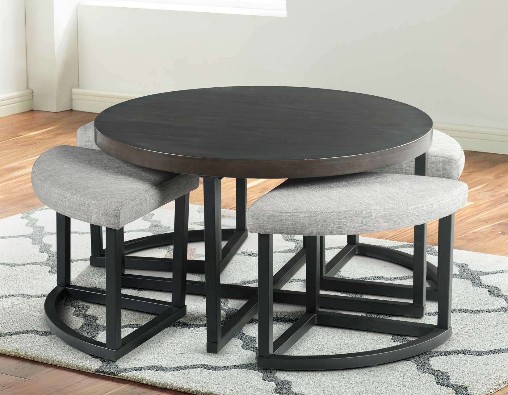 Yukon<br>Coffee Table & 4 Stools